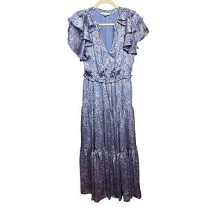 PINCH Blue Pink Print Maxi Dress Sz. M
